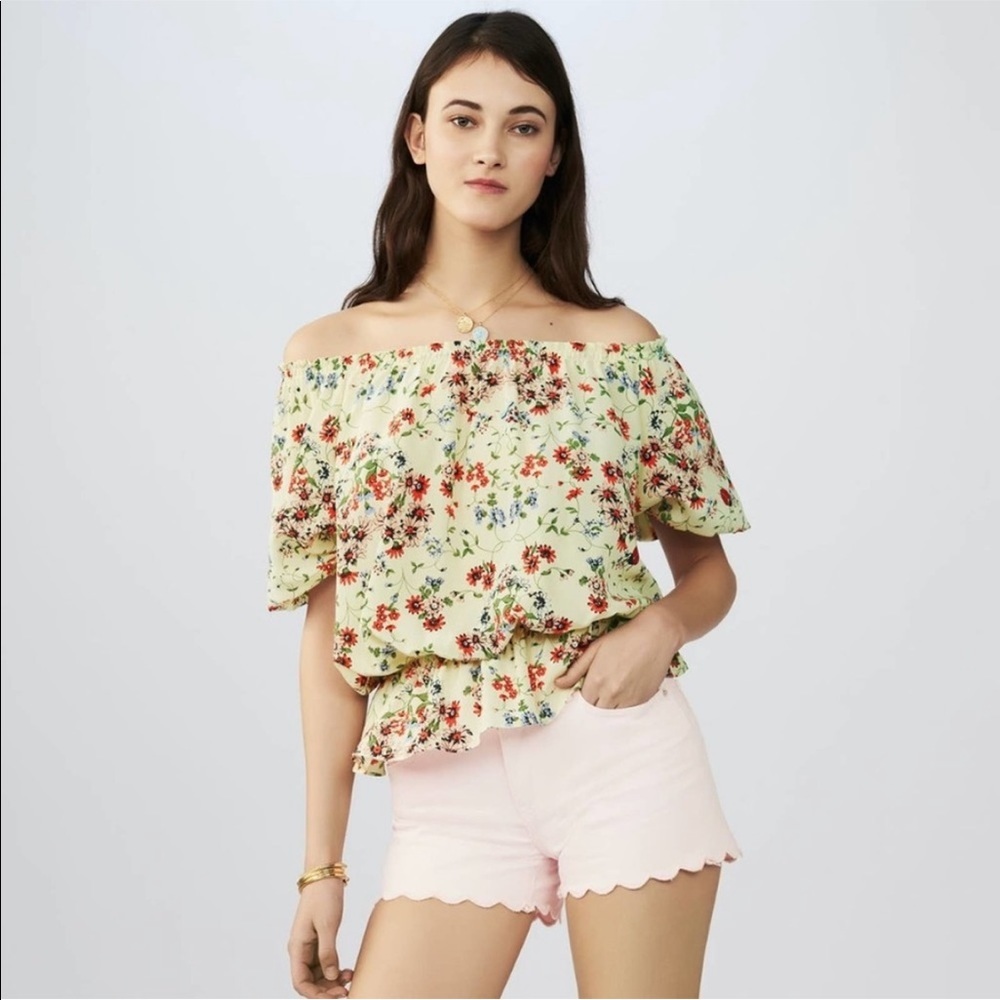 Maje Lucky Floral Silk Top